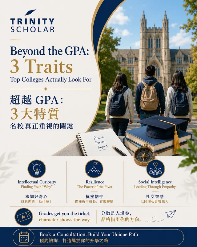Holistic college admissions strategy: what students need beyond GPA and test scores for top university applications.