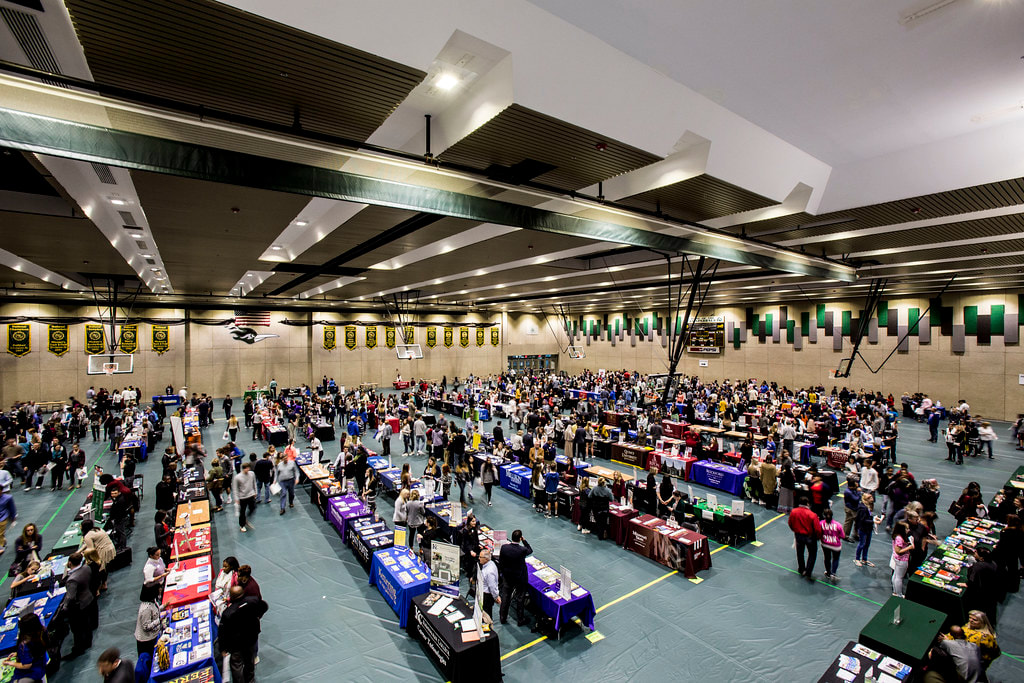 College search through college fairs and college representatives